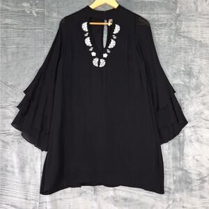 Womens Dress Medium Tunic Boho Gauzy Whimsygoth Fairy Grunge‎ Witchy Goth NWT